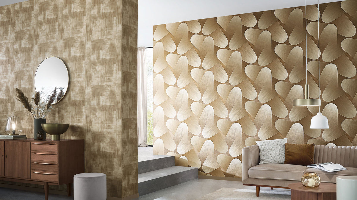 Erismann Elysium 10423-29 wallpaper shown in a feature wall interior setting.