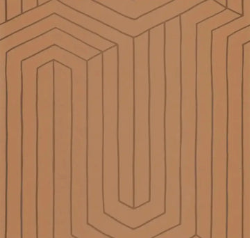 Closeup of a wallpaper showing its Art-Deco, Geometric, Neutrals pattern, color, and subtle texture.