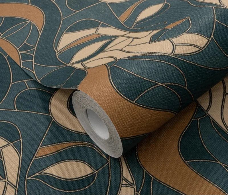 Erismann patterned wallpaper roll detail 