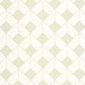 Closeup of a wallpaper showing its Art-Deco, Geometric, Neutrals, Two-tone pattern, color, and subtle texture.