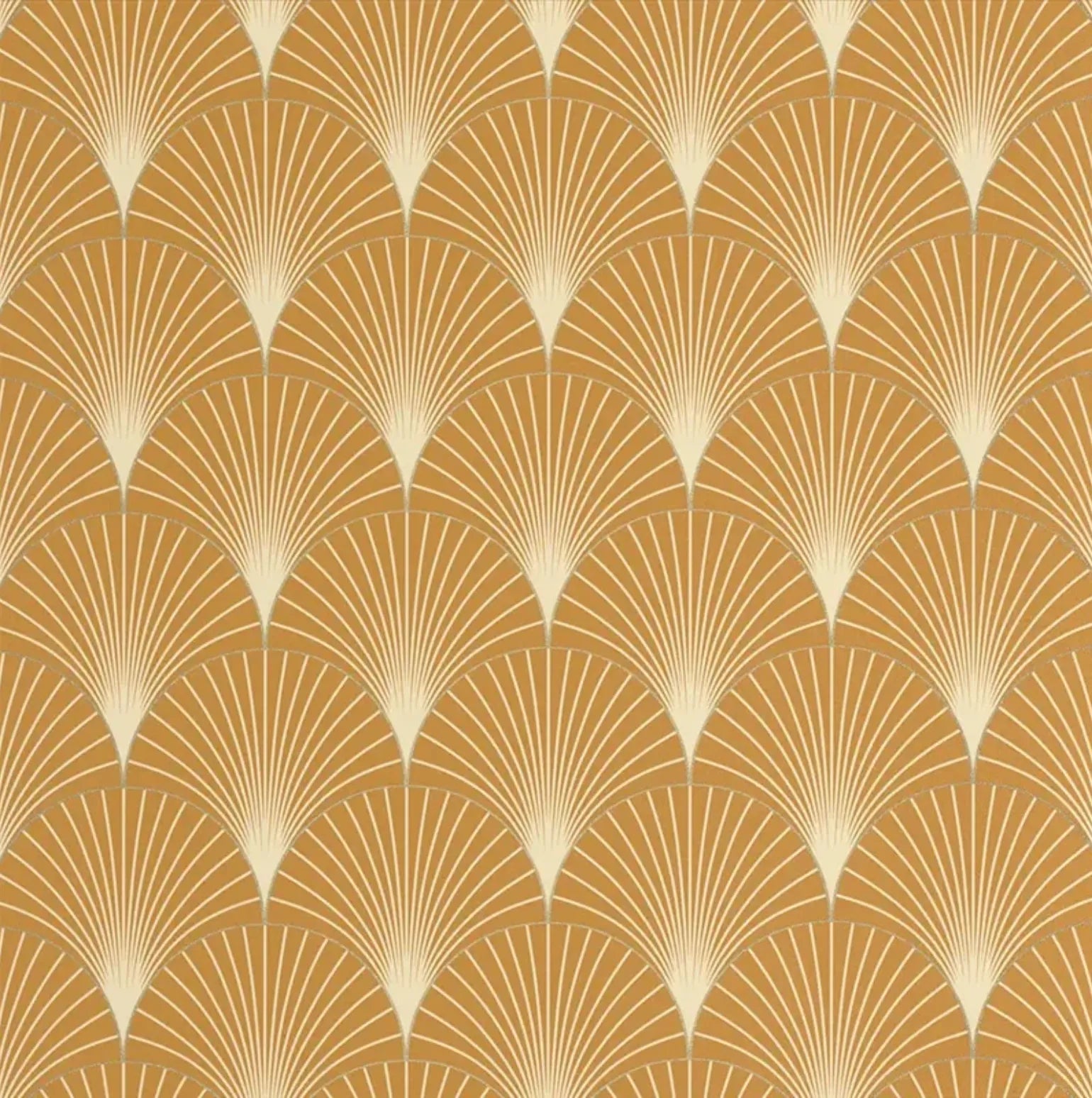 Closeup of a wallpaper showing its Art-Deco, Contemporary, Neutrals, Two-tone pattern, color, and subtle texture.