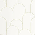 Closeup of a wallpaper showing its Art-Deco, Contemporary, Neutrals, Two-tone pattern, color, and subtle texture.