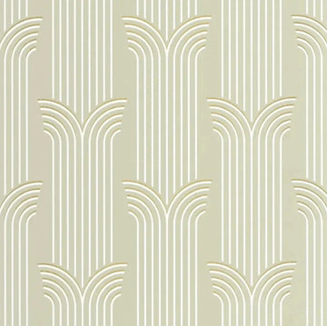 Closeup of a wallpaper showing its Art-Deco, Contemporary, Neutrals pattern, color, and subtle texture.