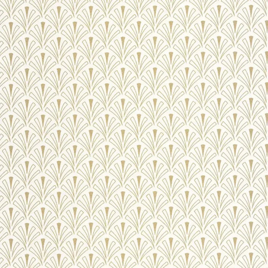 Closeup of a wallpaper showing its Art-Deco, Contemporary, Neutrals pattern, color, and subtle texture.