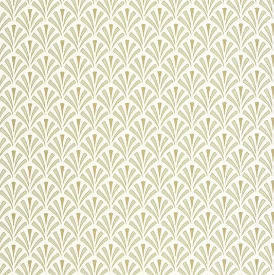 Closeup of a wallpaper showing its Art-Deco, Contemporary, Neutrals pattern, color, and subtle texture.