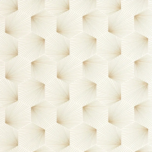 Closeup of a wallpaper showing its Art-Deco, Contemporary, Geometric, Neutrals, Unicolour pattern, color, and subtle texture.