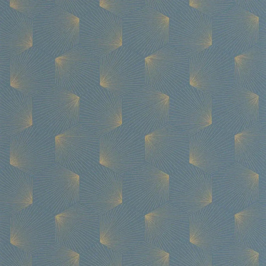 Closeup of a wallpaper showing its Art-Deco, Contemporary, Geometric pattern, color, and subtle texture.