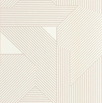 Closeup of a wallpaper showing its Art-Deco, Contemporary, Geometric, Neutrals pattern, color, and subtle texture.