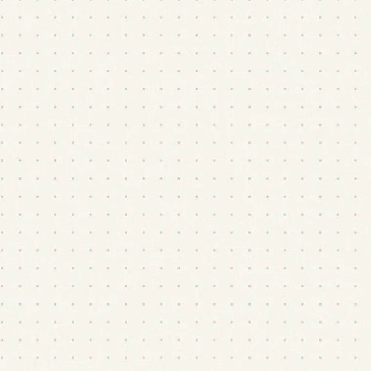 Closeup of a wallpaper showing its Cream, Dots, Neutrals pattern, color, and subtle texture.