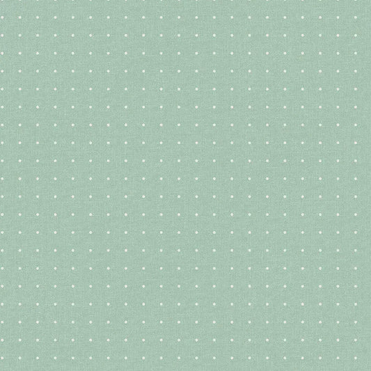 Closeup of a wallpaper showing its Dots, Green pattern, color, and subtle texture.