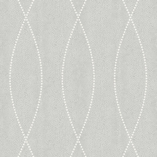 Closeup of a wallpaper showing its Contemporary, Monochrome, Trellis, Unicolour pattern, color, and subtle texture.