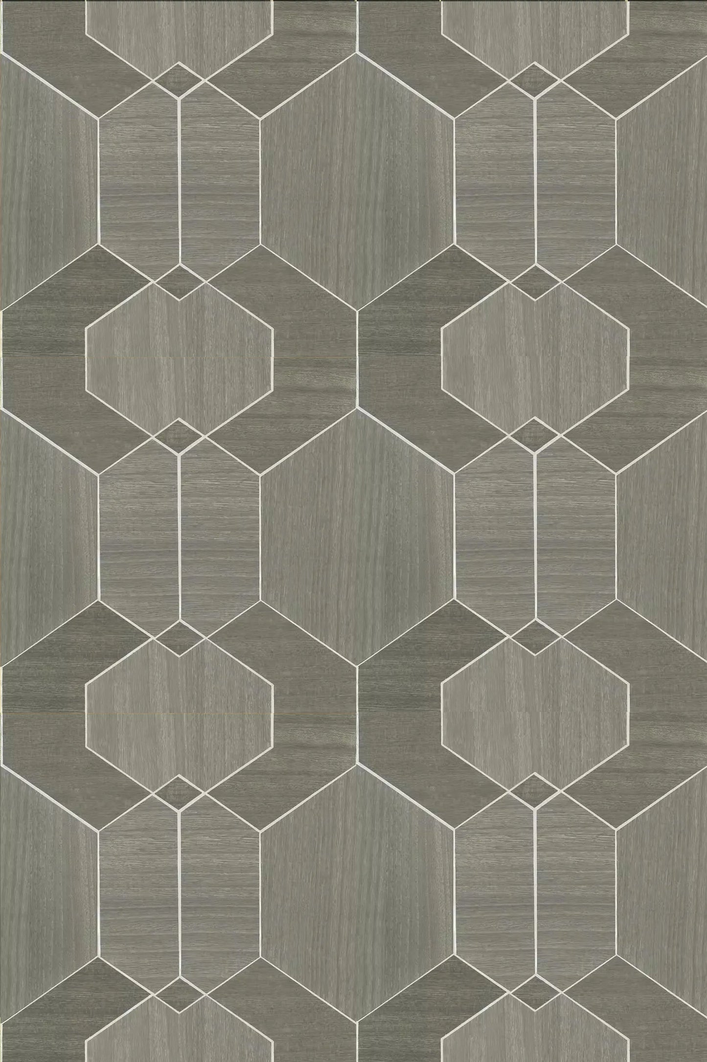 Wallpaper installed in a room showing its full pattern, color