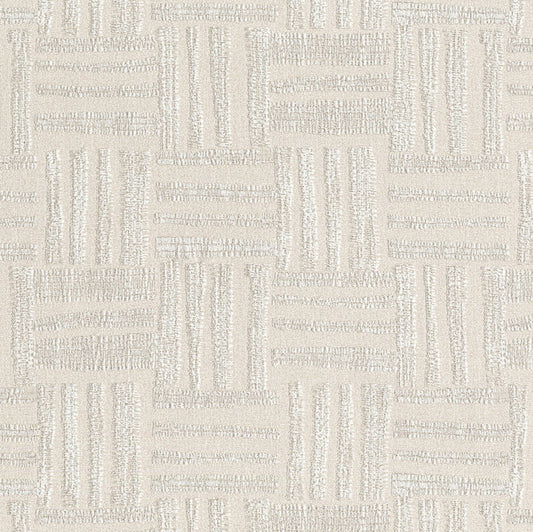 Textured beige patterned wallpaper