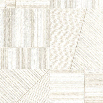 White geometric patterned tile on a white background