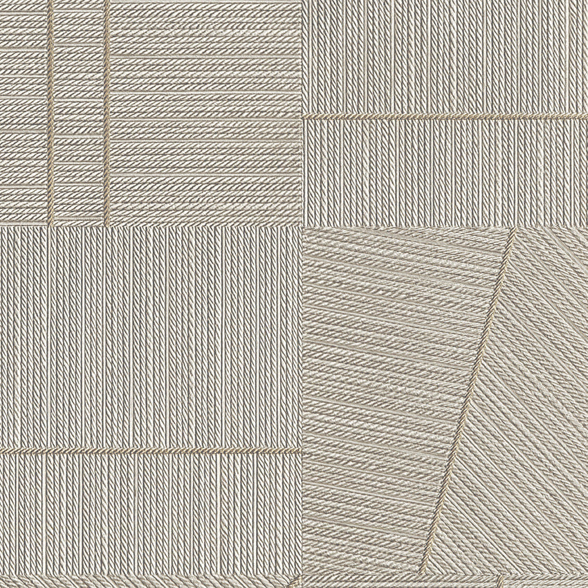 Patterned tile design with geometric shapes in neutral tones