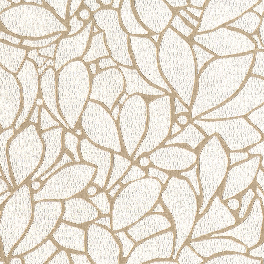 Beige floral pattern on a textured beige background