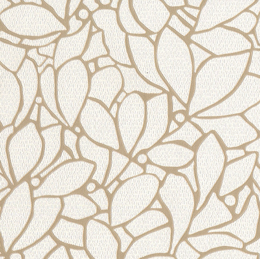 Beige floral pattern on a textured beige background