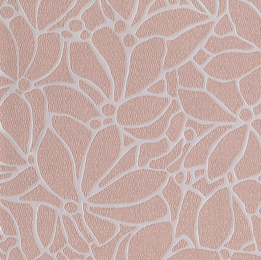 White floral pattern on a pink background wallpaper 
