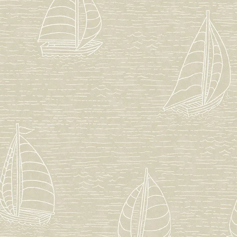 Closeup of a wallpaper showing its Kids, Neutrals pattern, color, and subtle texture.