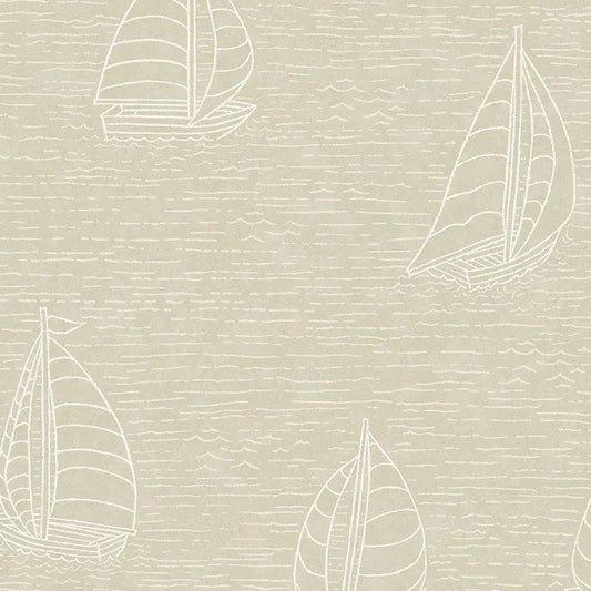 Closeup of a wallpaper showing its Kids, Neutrals pattern, color, and subtle texture.