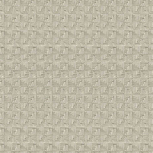 Closeup of a wallpaper showing its Geometric, Neutrals pattern, color, and subtle texture.