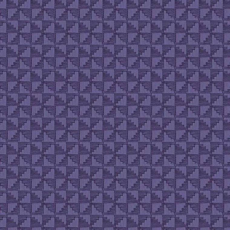 Closeup of a wallpaper showing its Geometric pattern, color, and subtle texture.