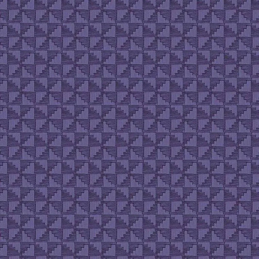 Closeup of a wallpaper showing its Geometric pattern, color, and subtle texture.