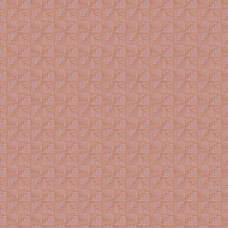 Closeup of a wallpaper showing its Geometric pattern, color, and subtle texture.
