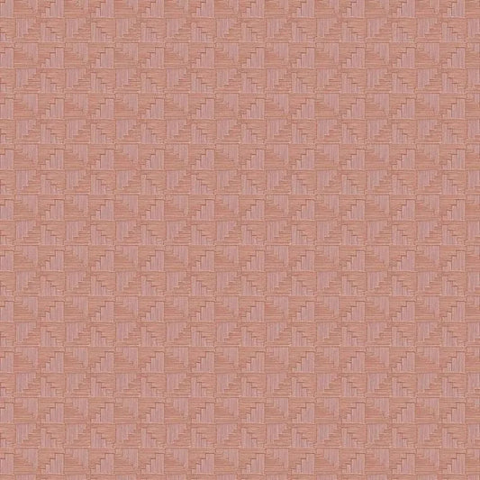 Closeup of a wallpaper showing its Geometric pattern, color, and subtle texture.