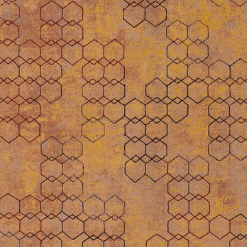 Closeup of a wallpaper showing its Brown, Contemporary, Geometric pattern, color, and texture.