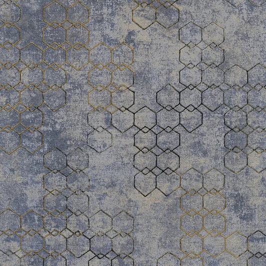 Closeup of a wallpaper showing its Blue, Contemporary, Dramatic, Geometric, Two-tone pattern, color, and texture.