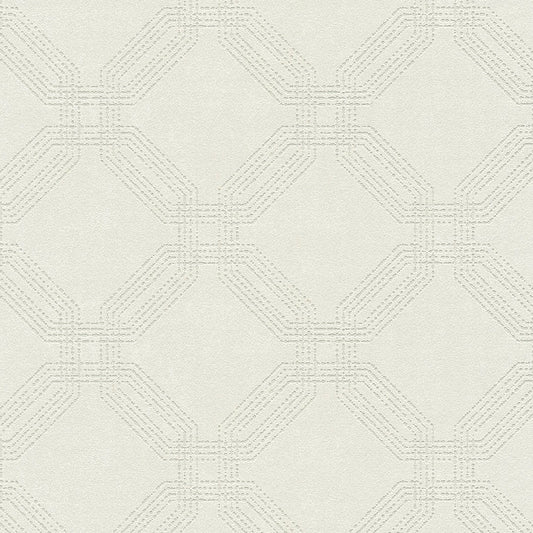 Closeup of a wallpaper showing its Art-Deco, Contemporary, Geometric, Neutrals pattern, color, and texture.