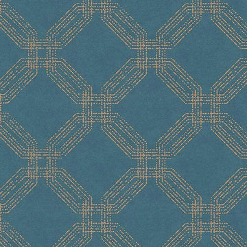 Closeup of a wallpaper showing its Art-Deco, Contemporary, Geometric pattern, color, and texture.