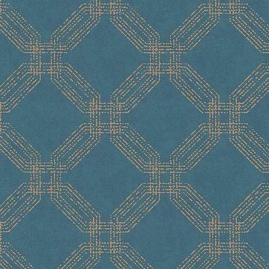Closeup of a wallpaper showing its Art-Deco, Contemporary, Geometric pattern, color, and texture.