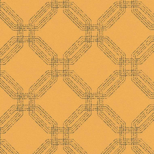 Closeup of a wallpaper showing its Art-Deco, Contemporary, Geometric pattern, color, and texture.