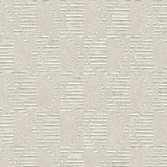 Closeup of a wallpaper showing its Art-Deco, Contemporary, Geometric, Neutrals pattern, color, and texture.