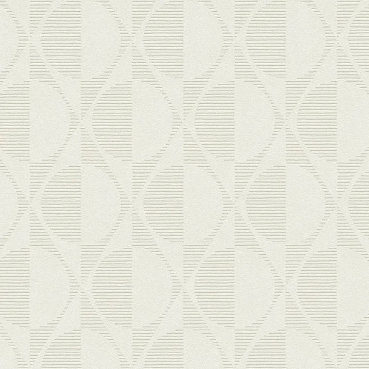 Closeup of a wallpaper showing its Art-Deco, Contemporary, Geometric, Neutrals pattern, color, and texture.