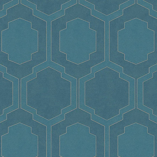 Closeup of a wallpaper showing its Art-Deco, Contemporary, Dramatic, Geometric pattern, color, and texture.