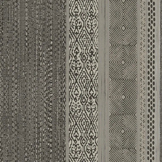 Closeup of a wallpaper showing its Contemporary, Geometric, Stripes pattern, color, and subtle texture.