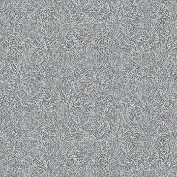 Closeup of a wallpaper showing its Black, Contemporary, Floral, Grey, Monochrome pattern, color, and subtle texture.