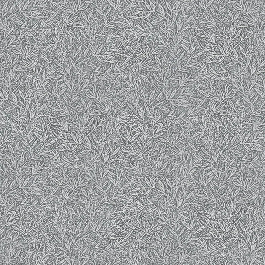 Closeup of a wallpaper showing its Black, Contemporary, Floral, Grey, Monochrome pattern, color, and subtle texture.