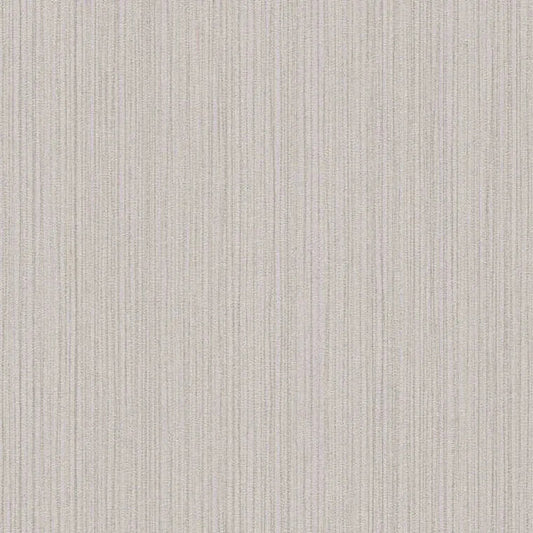 Closeup of a wallpaper showing its Contemporary, Grey, Neutrals, Plain, Stripes, Taupe pattern, color, and subtle texture.