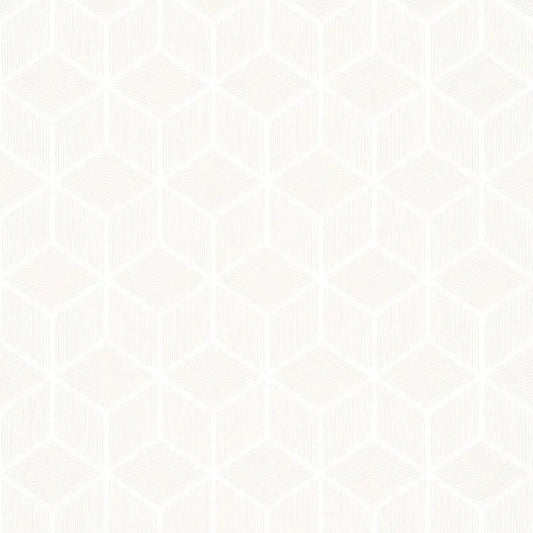 Closeup of a wallpaper showing its Contemporary, Geometric, Neutrals, Unicolour pattern, color, and subtle texture.
