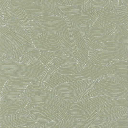 Closeup of a wallpaper showing its Art-Deco, Contemporary, Waves pattern, color, and subtle texture.