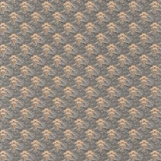 Closeup of a wallpaper showing its Art-Deco, Contemporary, Geometric pattern, color, and subtle texture.