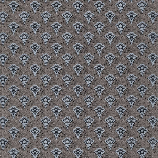 Closeup of a wallpaper showing its Art-Deco, Contemporary, Geometric pattern, color, and subtle texture.