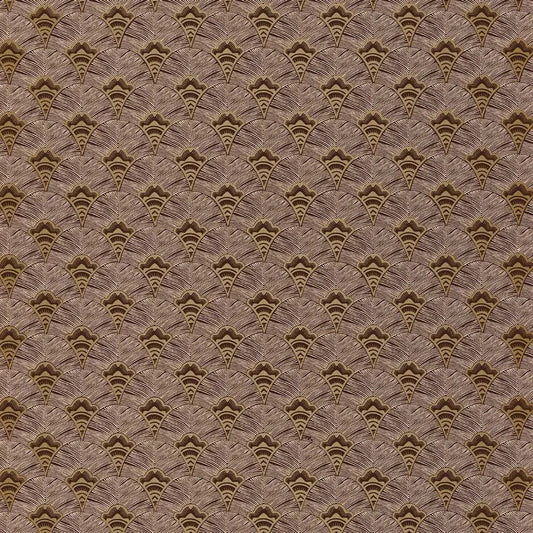 Closeup of a wallpaper showing its Art-Deco, Contemporary, Geometric pattern, color, and subtle texture.