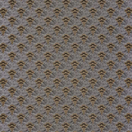 Closeup of a wallpaper showing its Art-Deco, Contemporary, Geometric pattern, color, and subtle texture.