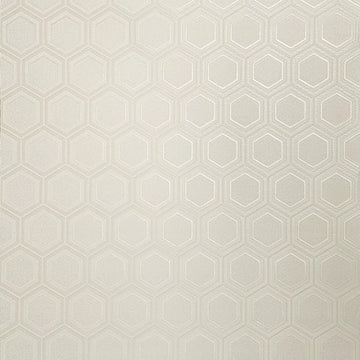 Hexagonal pattern wallpaper on a beige background