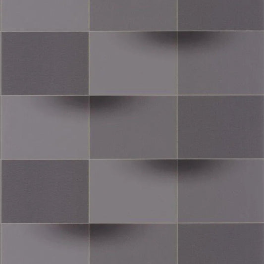 Closeup of a wallpaper showing its Contemporary, Geometric, Monochrome, Two-tone pattern, color, and subtle texture.